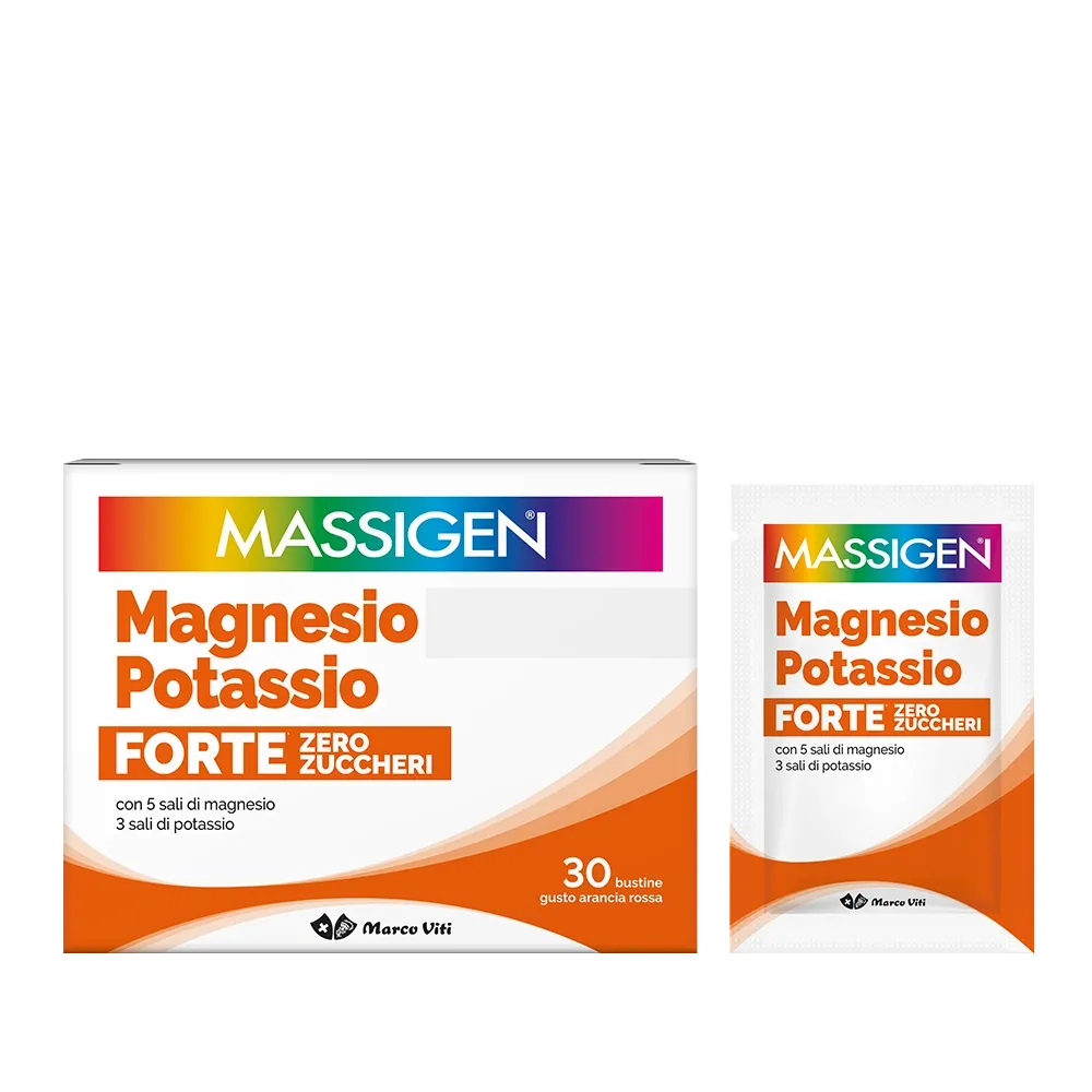 Massigen Magnesio e Potassio Forte Zero Zuccheri - 30 bustine