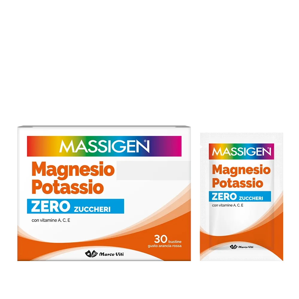 Massigen Magnesio e Potassio Zero Zuccheri - 30 bustine